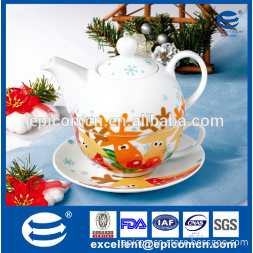 Hot sale custom personal porcelain tea pot and cup set